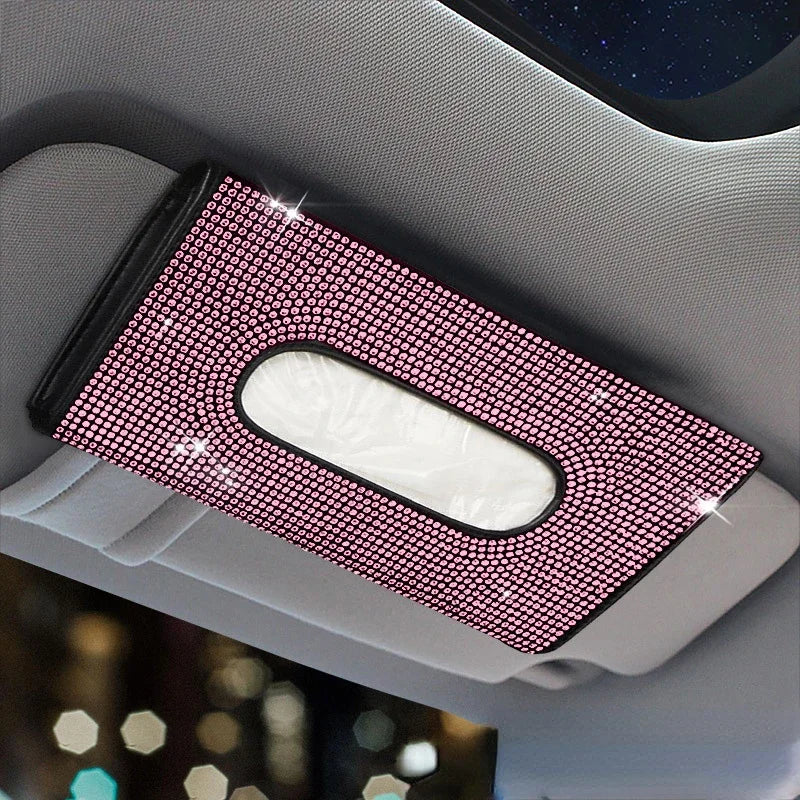 Bling Car Sun Visor Tissue Box Holder