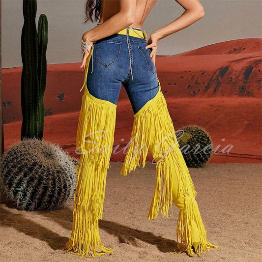 Fringe High Heel Over The Knee Boots