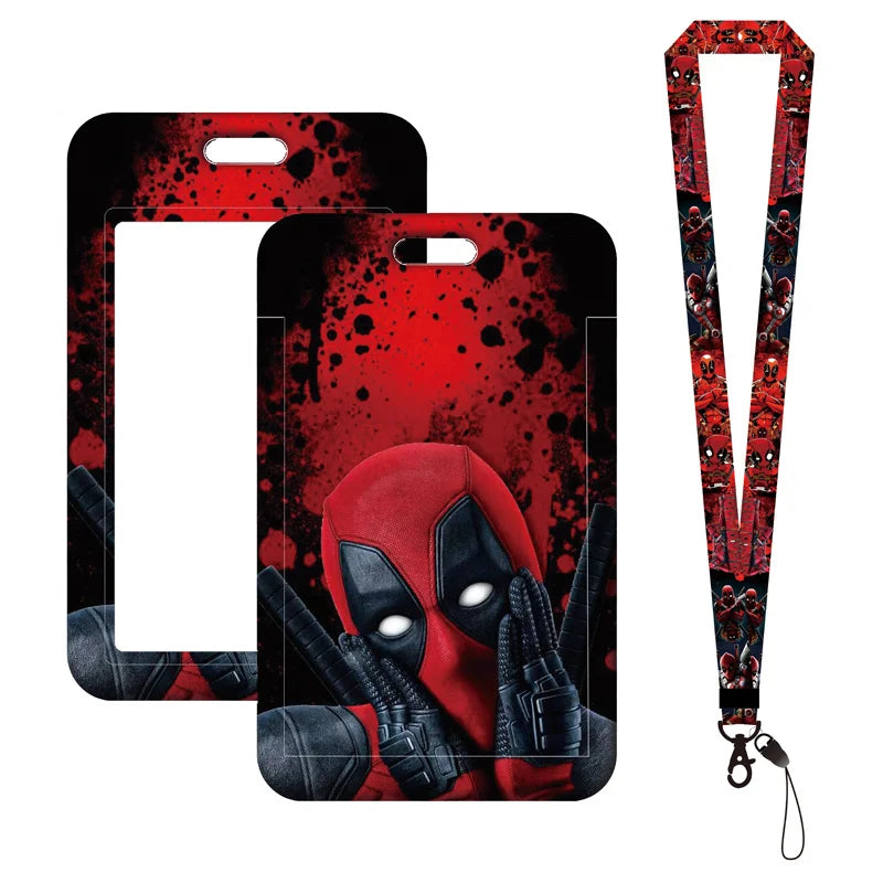 Deadpool & Wolverine Card Holder Lanyard Keychain and Badge ID Holder