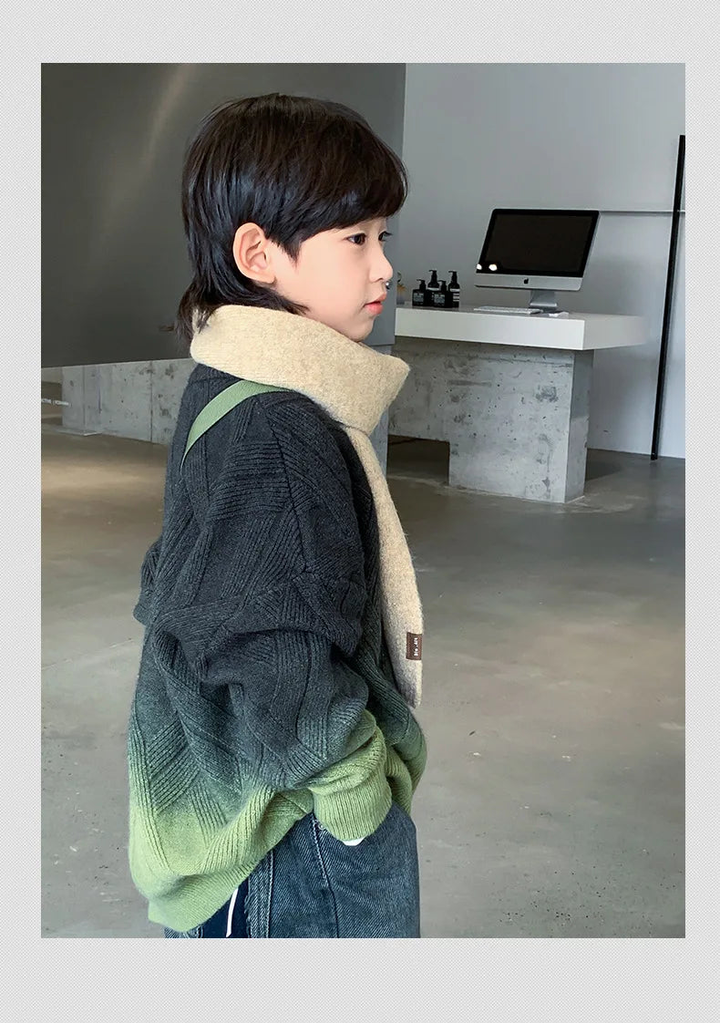 Boy Pullover Ombre Sweater