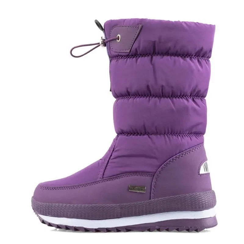 Thick Plush Waterproof Non-slip Snow Boots for Women