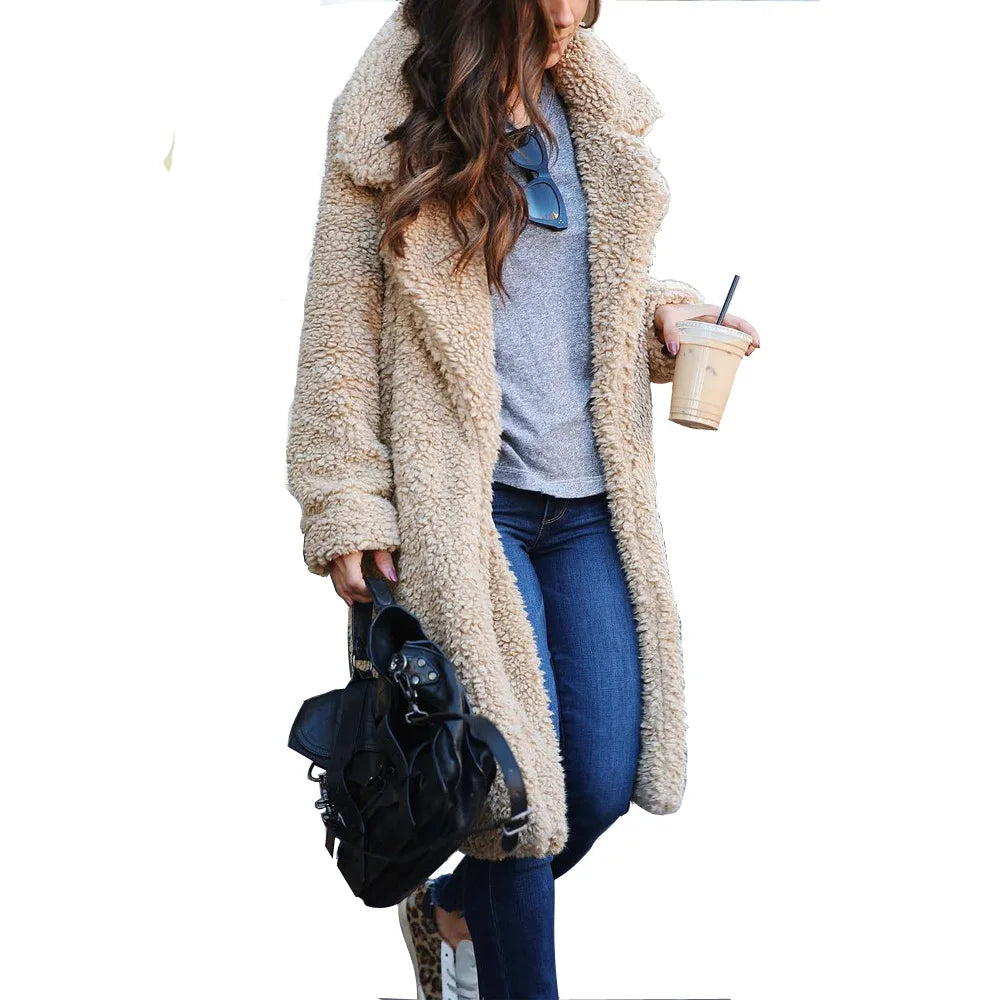 Long Winter Faux Fur Coat