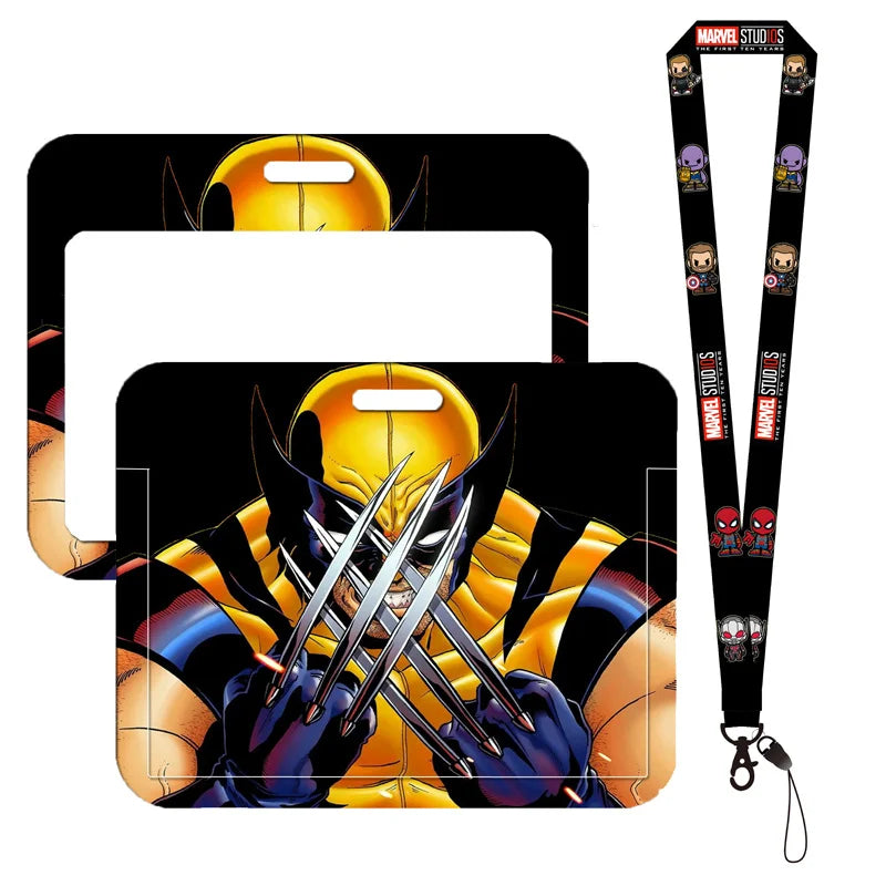 Deadpool & Wolverine Card Holder Lanyard Keychain and Badge ID Holder