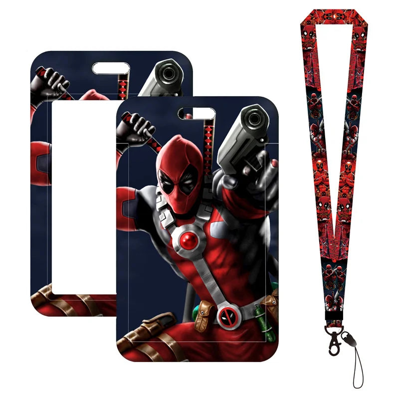 Deadpool & Wolverine Card Holder Lanyard Keychain and Badge ID Holder