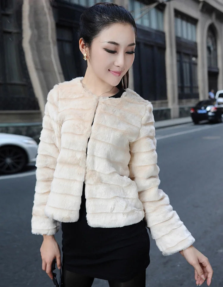 Vintage Short Faux Fur Jacket