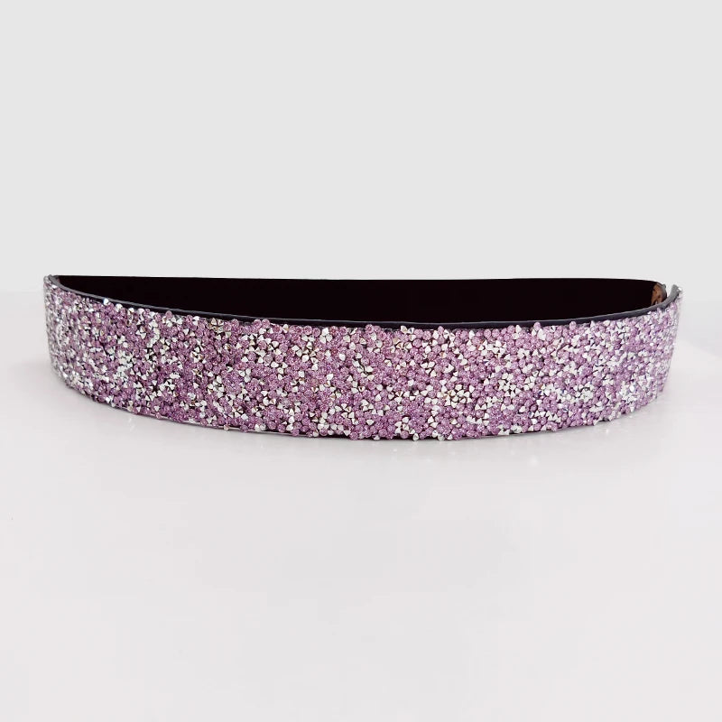 Shiny Rhinestone Elastic Corset Belt