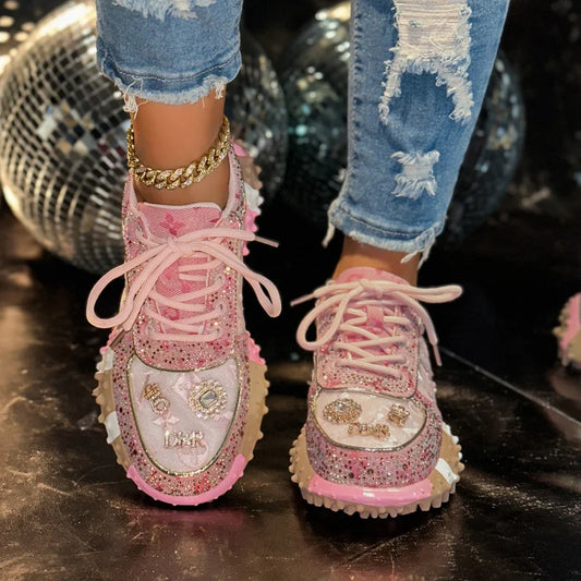 Luxury Rhinestone Ladies Sneakers