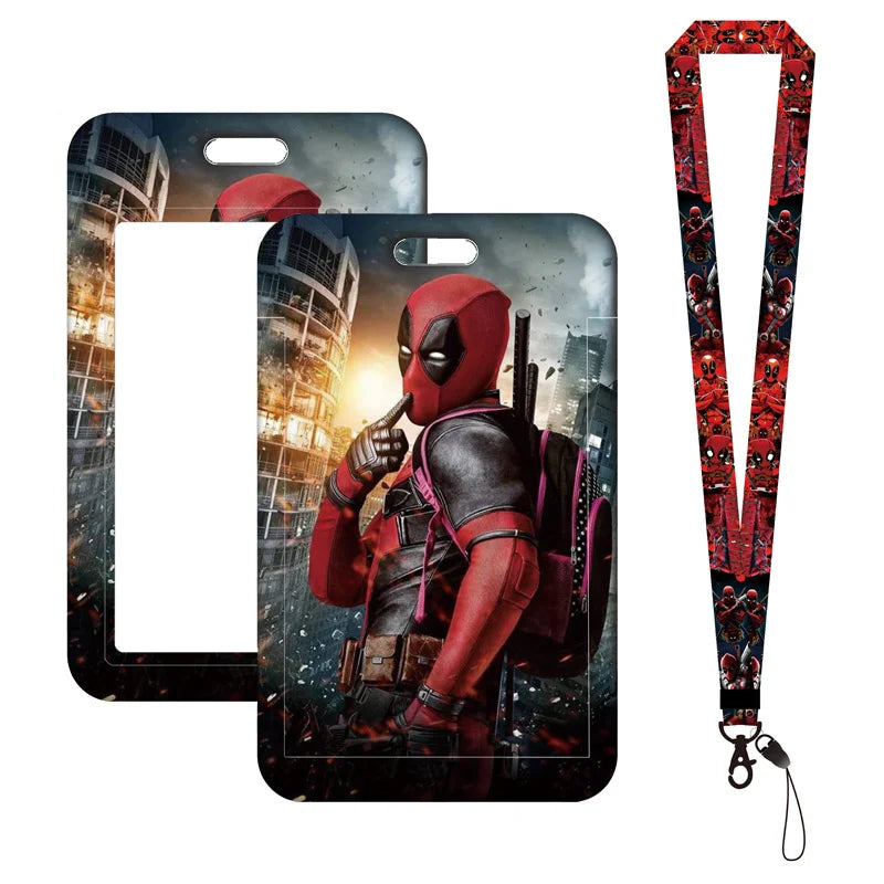 Deadpool & Wolverine Card Holder Lanyard Keychain and Badge ID Holder