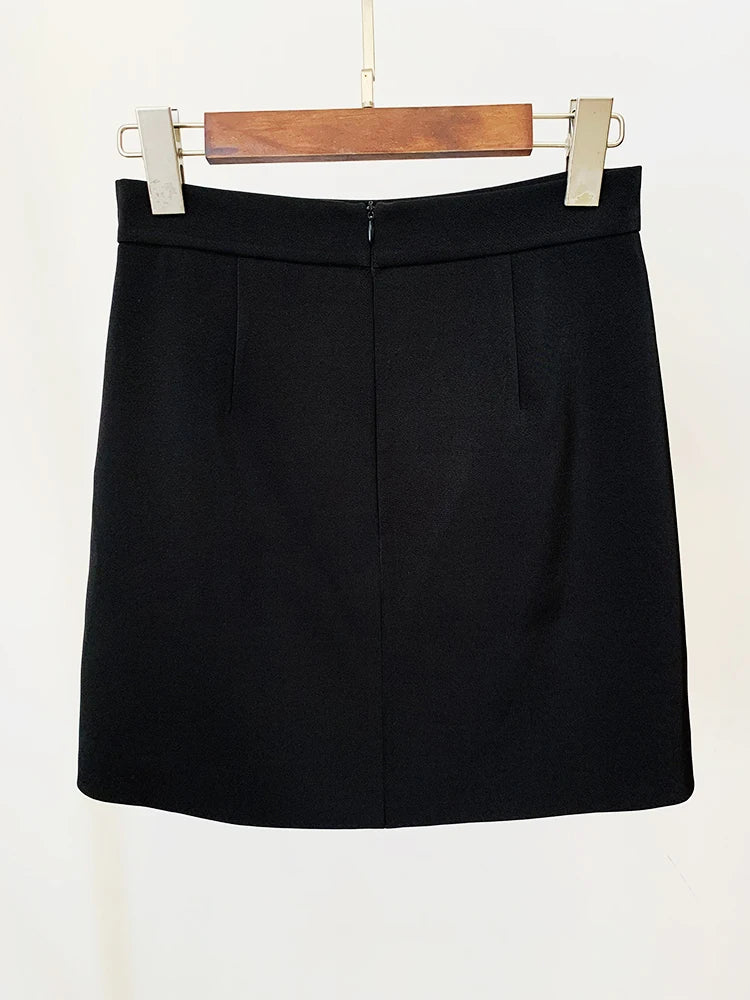 Newest 2025 Designer Runway Cropped Tops Mini Skirt Set 2pcs