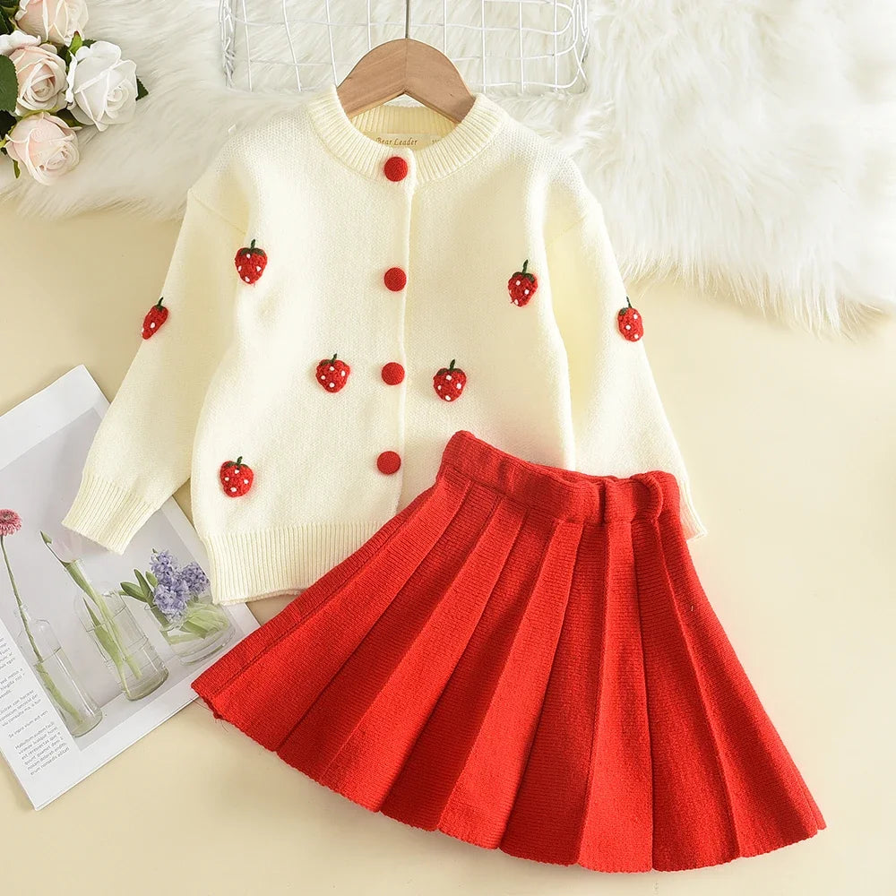 Girls Sweater Dress 2pcs Set