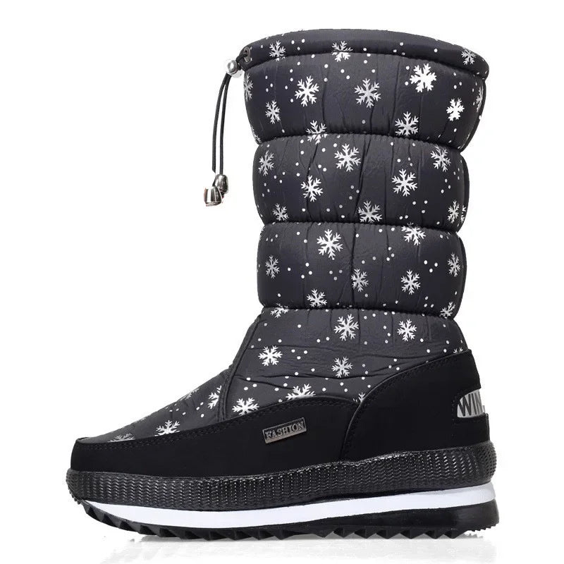 Thick Plush Waterproof Non-slip Snow Boots for Women