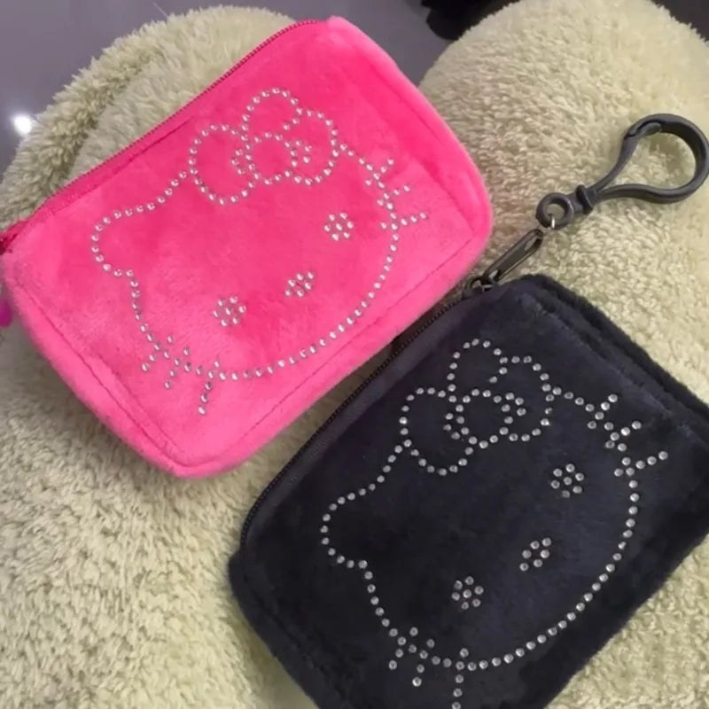 New Sanrio Hello Kitty Rhinestone Plush Wallet