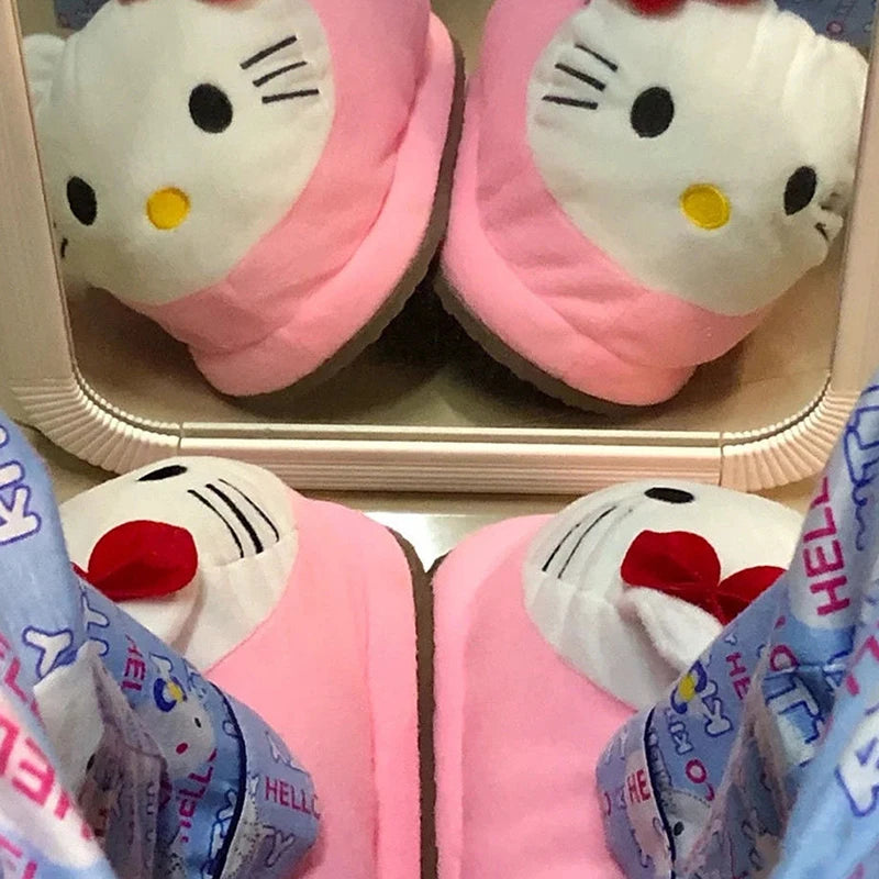 Sanrio Hello Kitty Big Head Plush Slippers