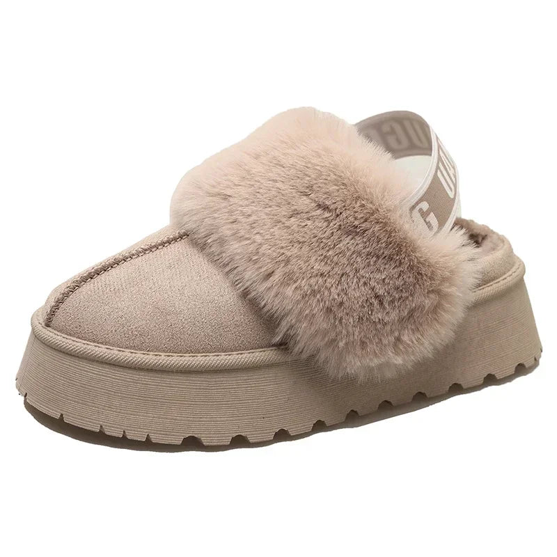 Fur Short Warm PlatformSlippers