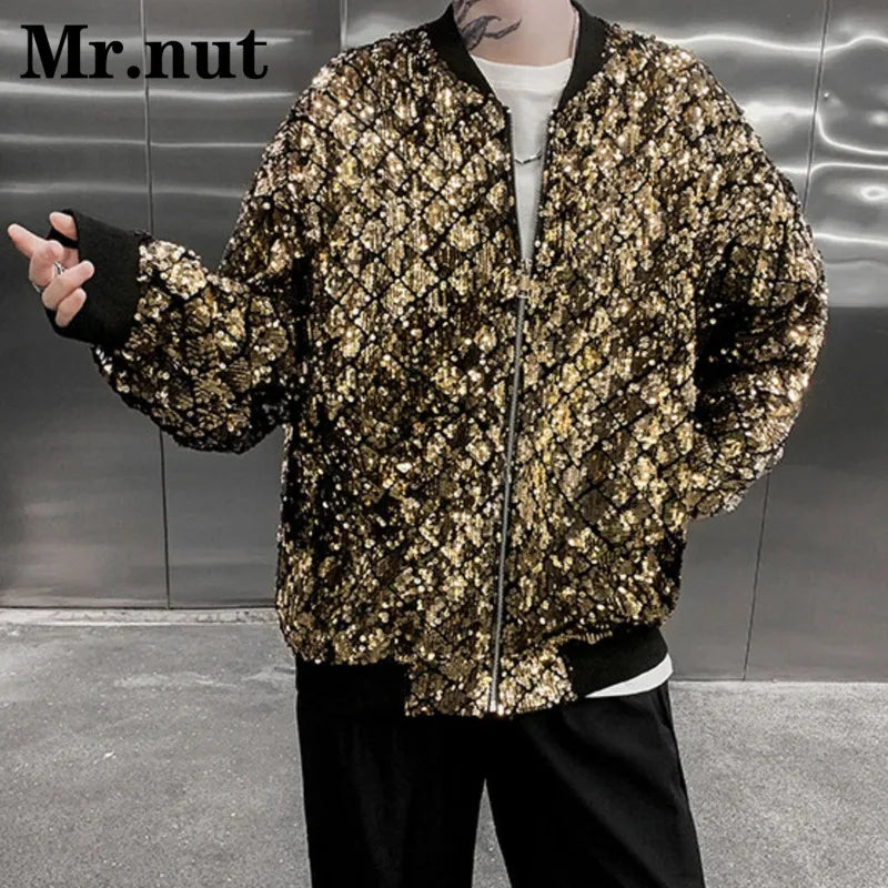 Sequin Baseball Jacket