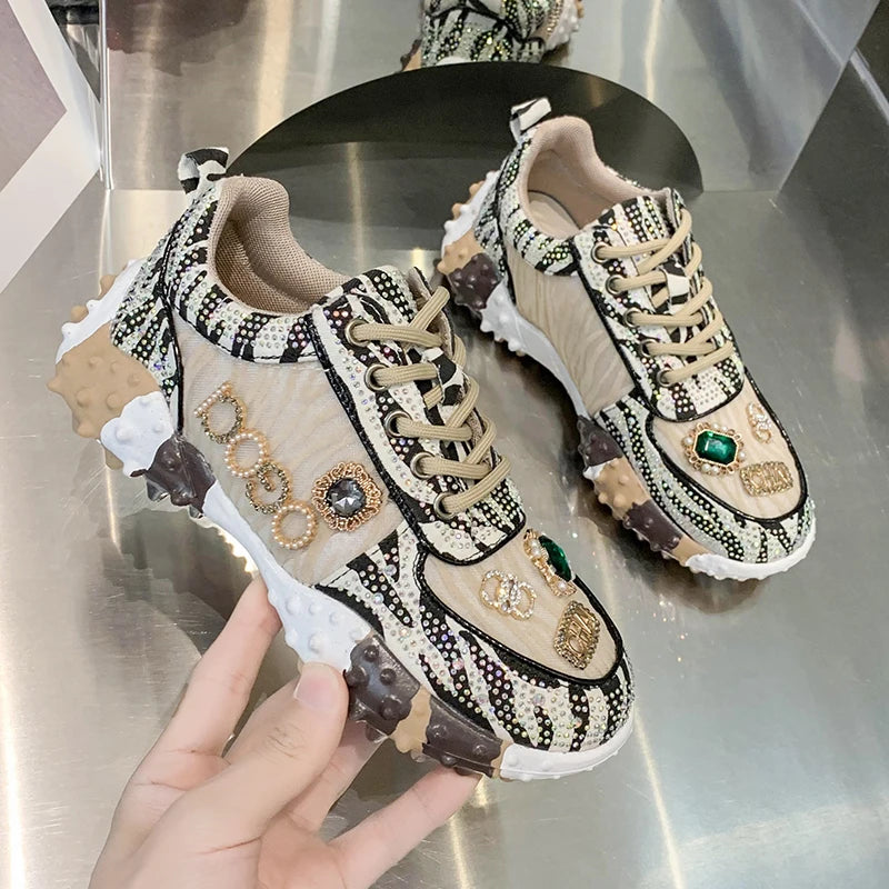 Hip-Hop Rhinestone  Sneaker