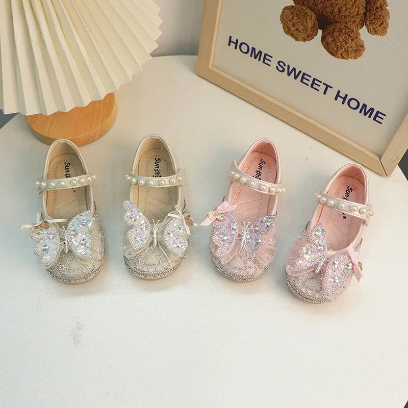 Children's  Chic Princess Shoes for Girls Luxury Rhinestone