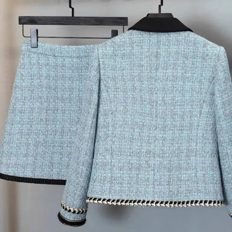 2025 New Lapel Tweed Suit