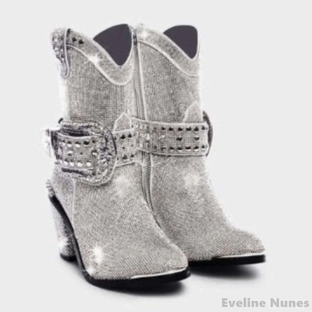 Luxury Sparkling Rhinestone Western Cowboy Boots