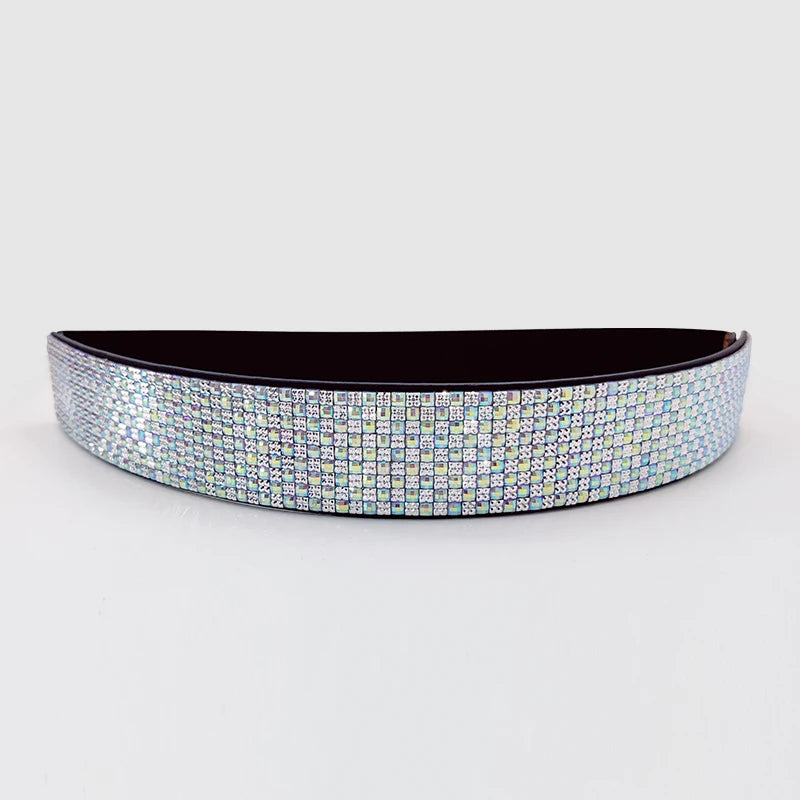 Shiny Rhinestone Elastic Corset Belt