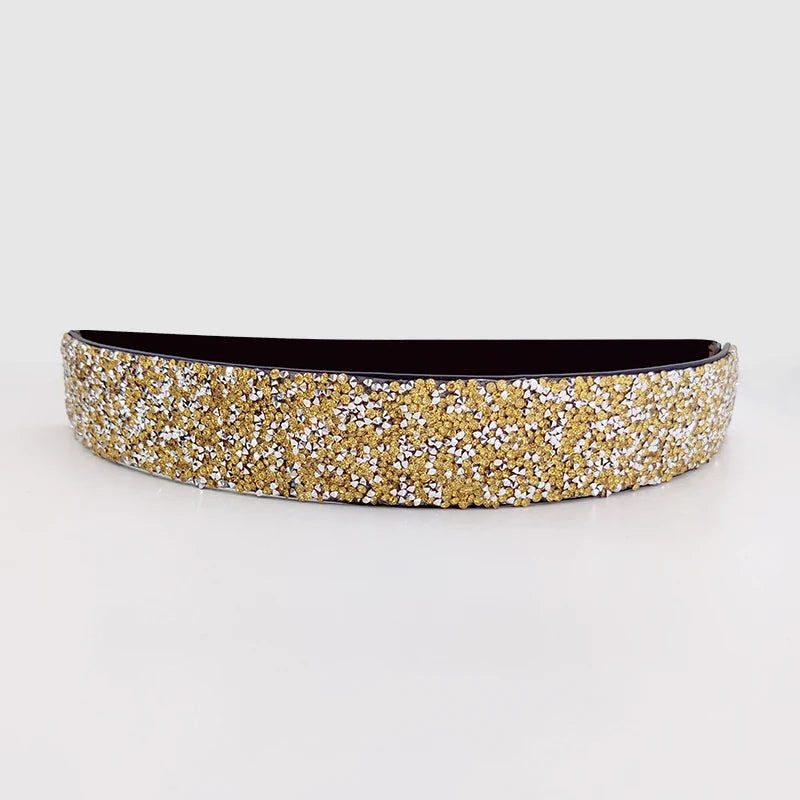 Shiny Rhinestone Elastic Corset Belt