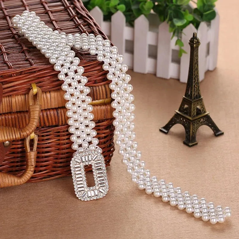 Elegant Pearl Waist Belt