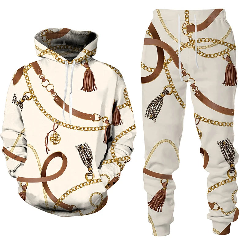 Men & Women Hoodie 2pcs Set