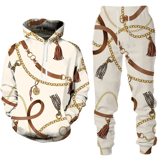 Men & Women Hoodie 2pcs Set