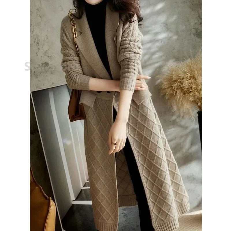 European Long Cashmere Cardigan