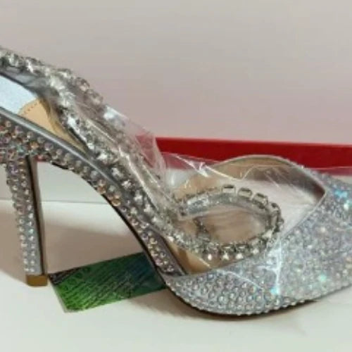 Gradient High Heel Rhinestone Pointed Toe Stiletto Shoes