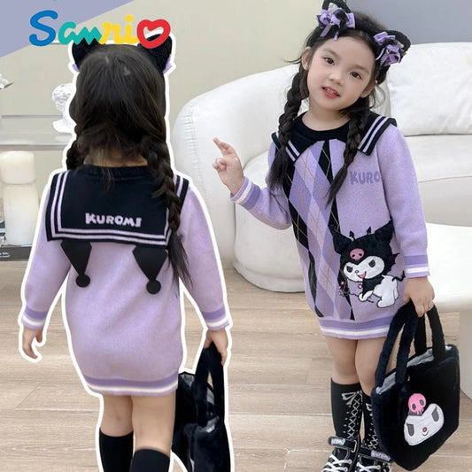 Kuromi Prep Kids Sweater Dress