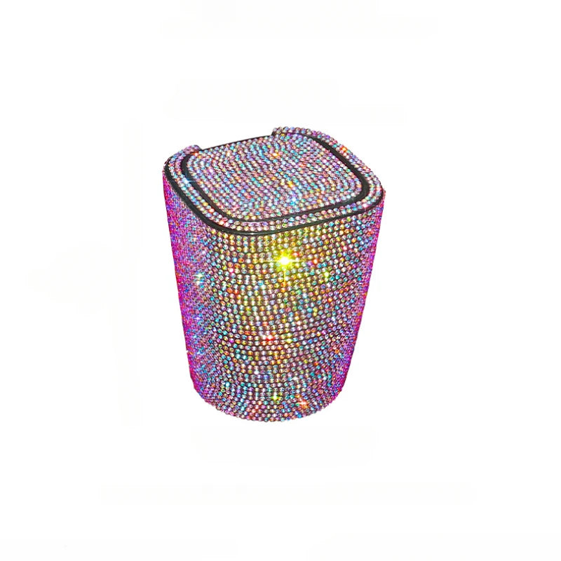 Bling Car Ashtray with LED Lights and Cover Windproof and Odor-Proof