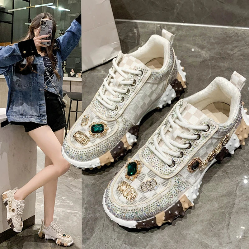 Hip-Hop Rhinestone  Sneaker