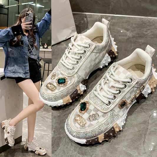 Hip-Hop Rhinestone  Sneaker