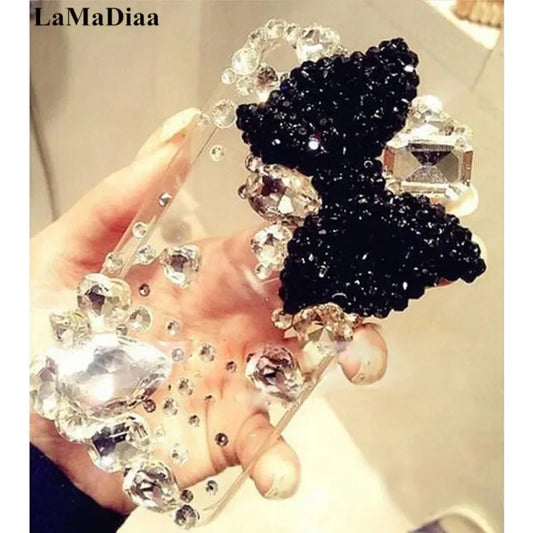 Phone Case for Iphone 11 12 13 14 15 Pro MAX 7 8 15Pro 14Pro Luxury Bling Rhinestone Diamond Bow-knot Case for Iphone XR Xs Max