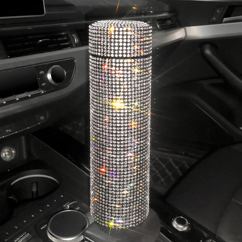 500ml Rhinestone Bling Thermos Vacuum Flasks Coffee Cup Car Tumbler