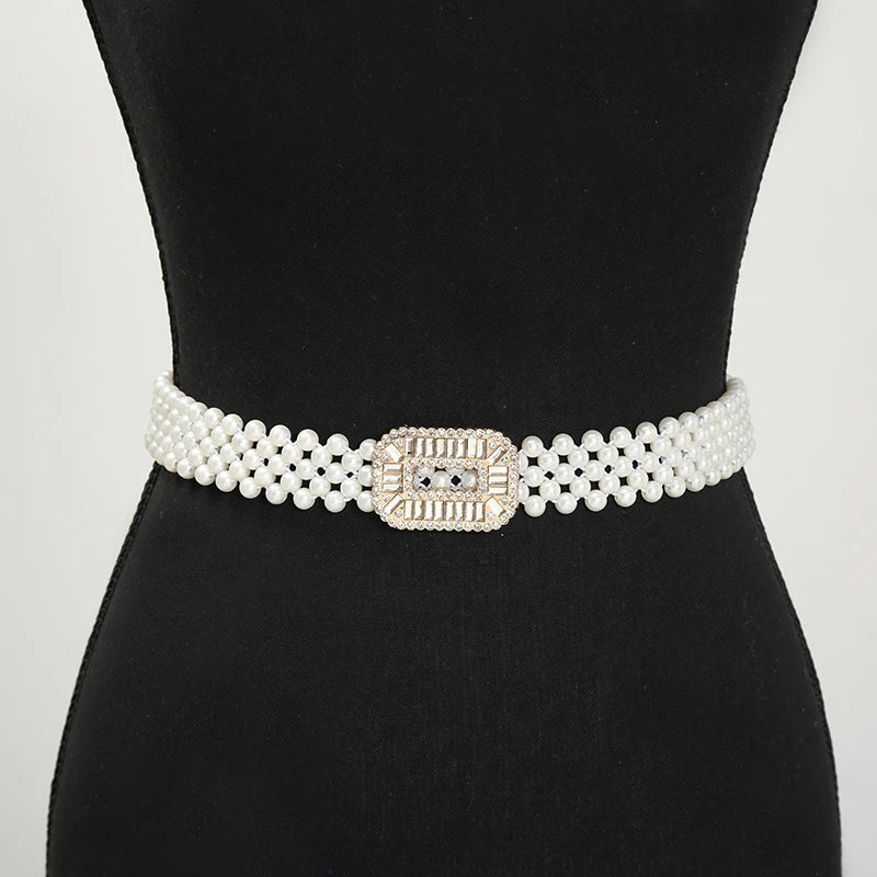 Elegant Pearl Waist Belt