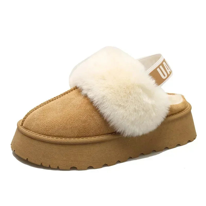 Fur Short Warm PlatformSlippers