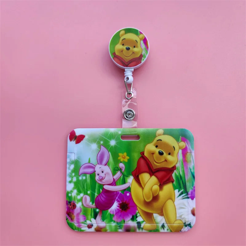 Disney Card Holder Retractable Clip Buckle Horizontal Badge Card Reel Holders