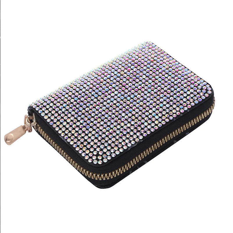 Rhinestone Small Wallet For Women Large-Capacity Multi-Card Slot