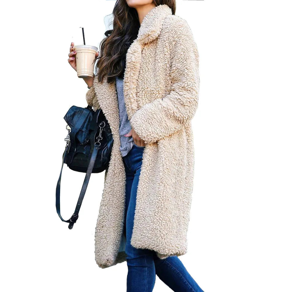 Long Winter Faux Fur Coat