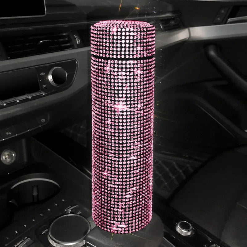 500ml Rhinestone Bling Thermos Vacuum Flasks Coffee Cup Car Tumbler