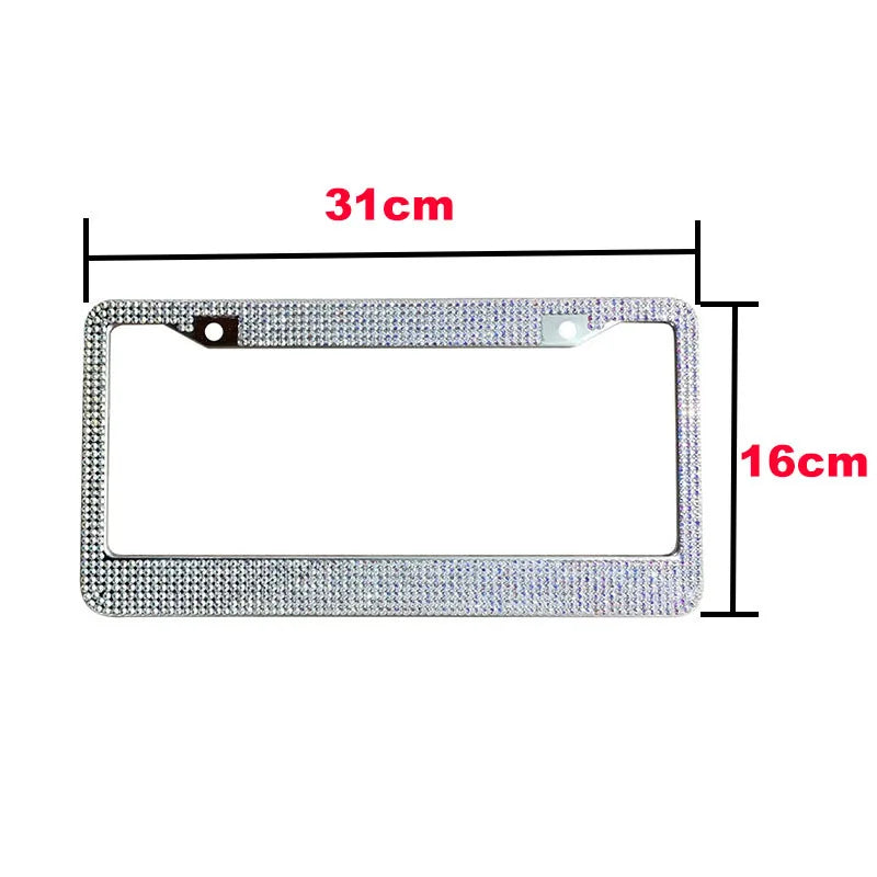 Luxury Handcrafted Rhinestone License Plate Frame