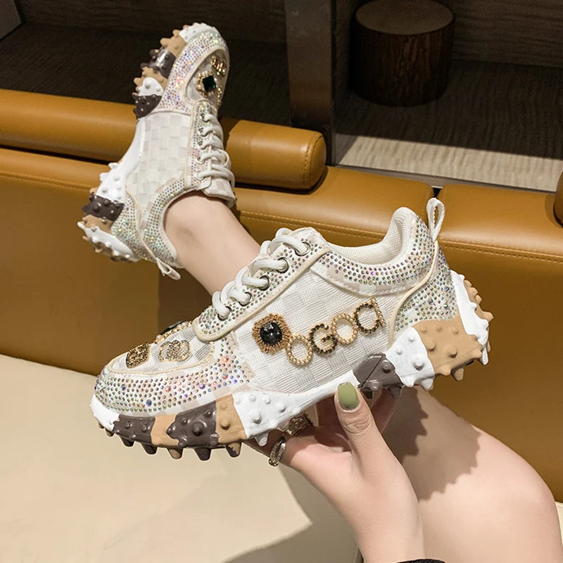 Hip-Hop Rhinestone  Sneaker