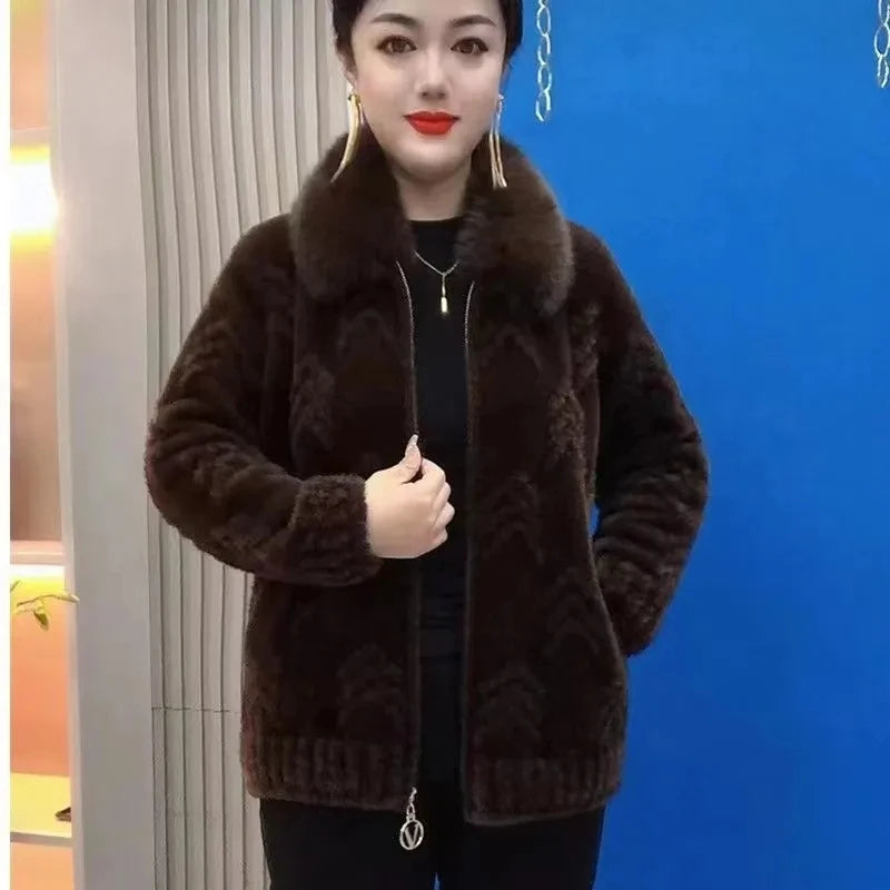 Imitation Mink Velvet Sweater Wool Jacket