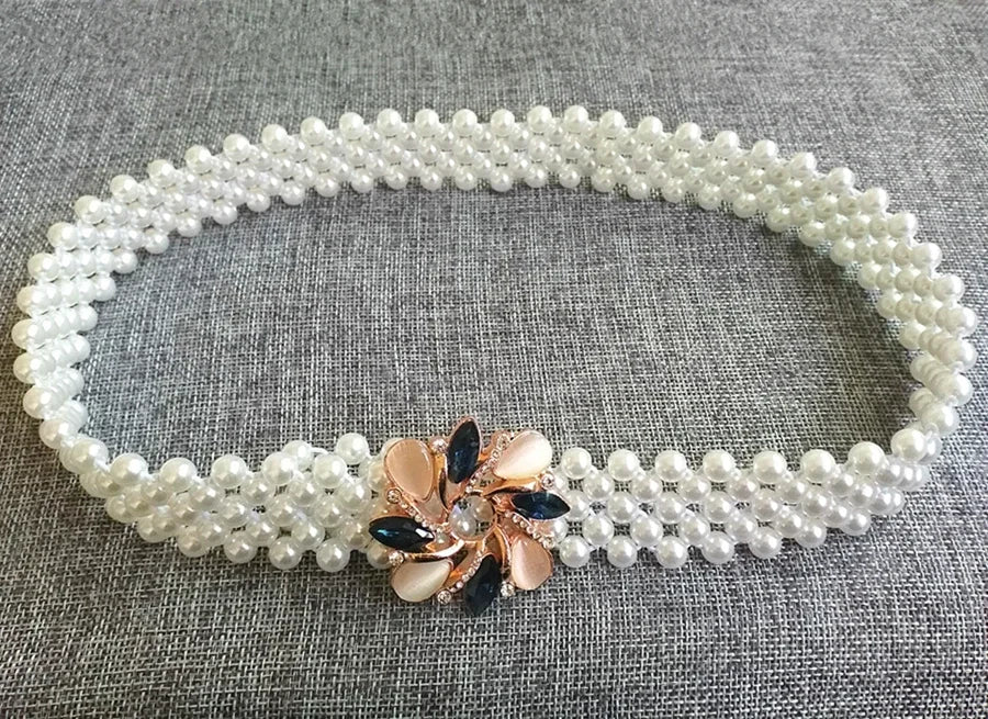 Elegant Pearl Waist Belt