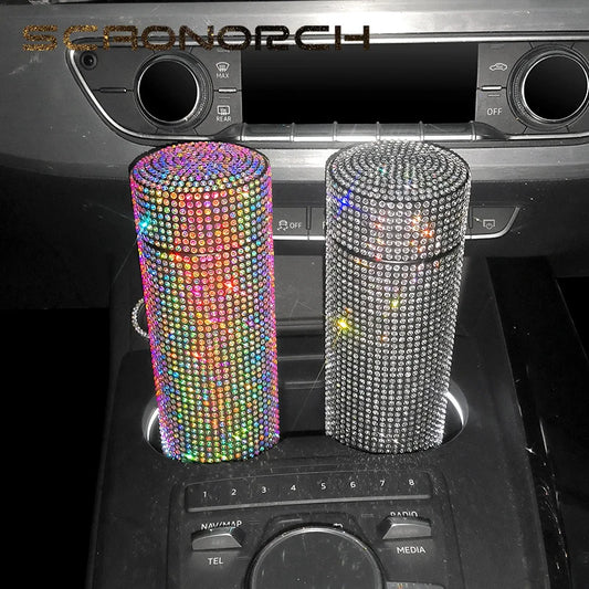 500ml Rhinestone Bling Thermos Vacuum Flasks Coffee Cup Car Tumbler