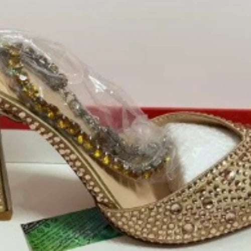 Gradient High Heel Rhinestone Pointed Toe Stiletto Shoes