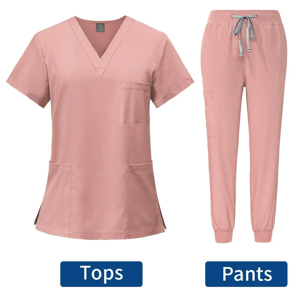 Slim Fit Medical Scrubs Sets for Women