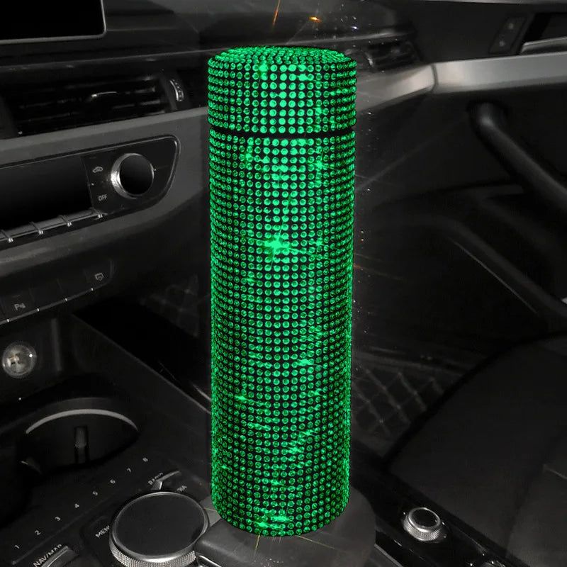 500ml Rhinestone Bling Thermos Vacuum Flasks Coffee Cup Car Tumbler